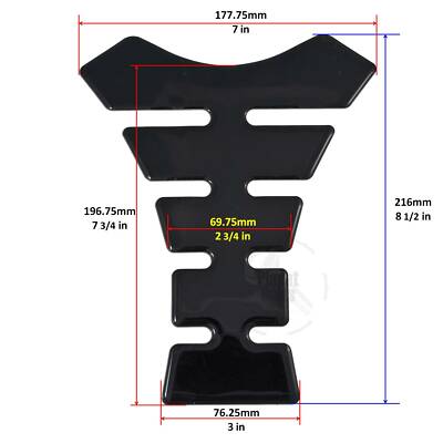 Plain Segmented Gas Tank Pad Universal Ninja Sticker Protector ZX