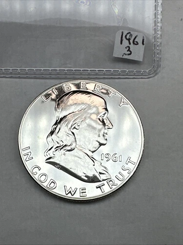 1961 GEM PROOF FRANKLIN HALF DOLLAR  90% SILVER