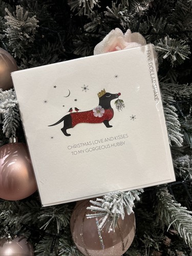 ✨ GORGEOUS HUBBY CHRISTMAS CARD | HUGS AND KISSES EMBELLISHED XMAS | HUSBAND ✨ - Picture 1 of 3