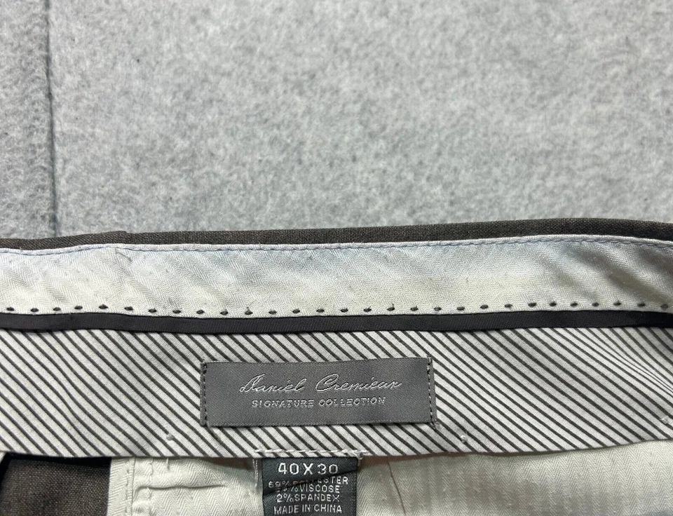 Daniel Cremieux Pants Mens 40 X 30 Brown Signature Collection Straight Fit - Image 3 of 4