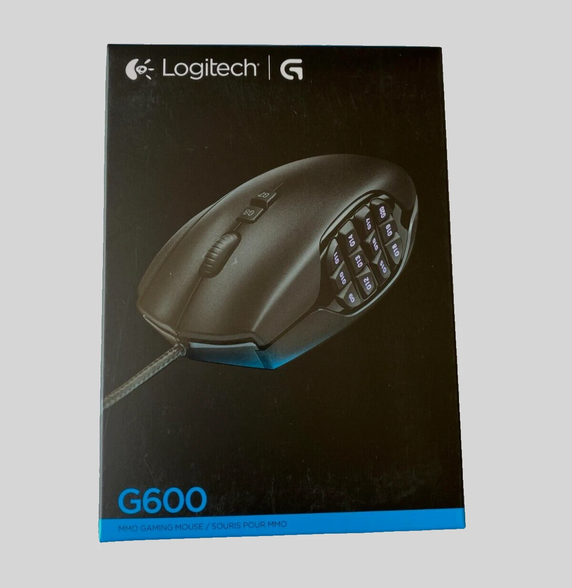 Logitech G600 MMO Wired Gaming Mouse RGB Backlit - Black