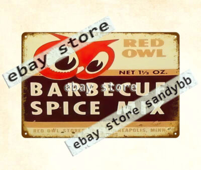 1940S Red Owl BARBECUE Spice Minneapolis Minnesota metal tin