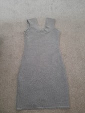 Mango Black And White Striped Summer Bodycon Short Mini Dress Ladies Size XS