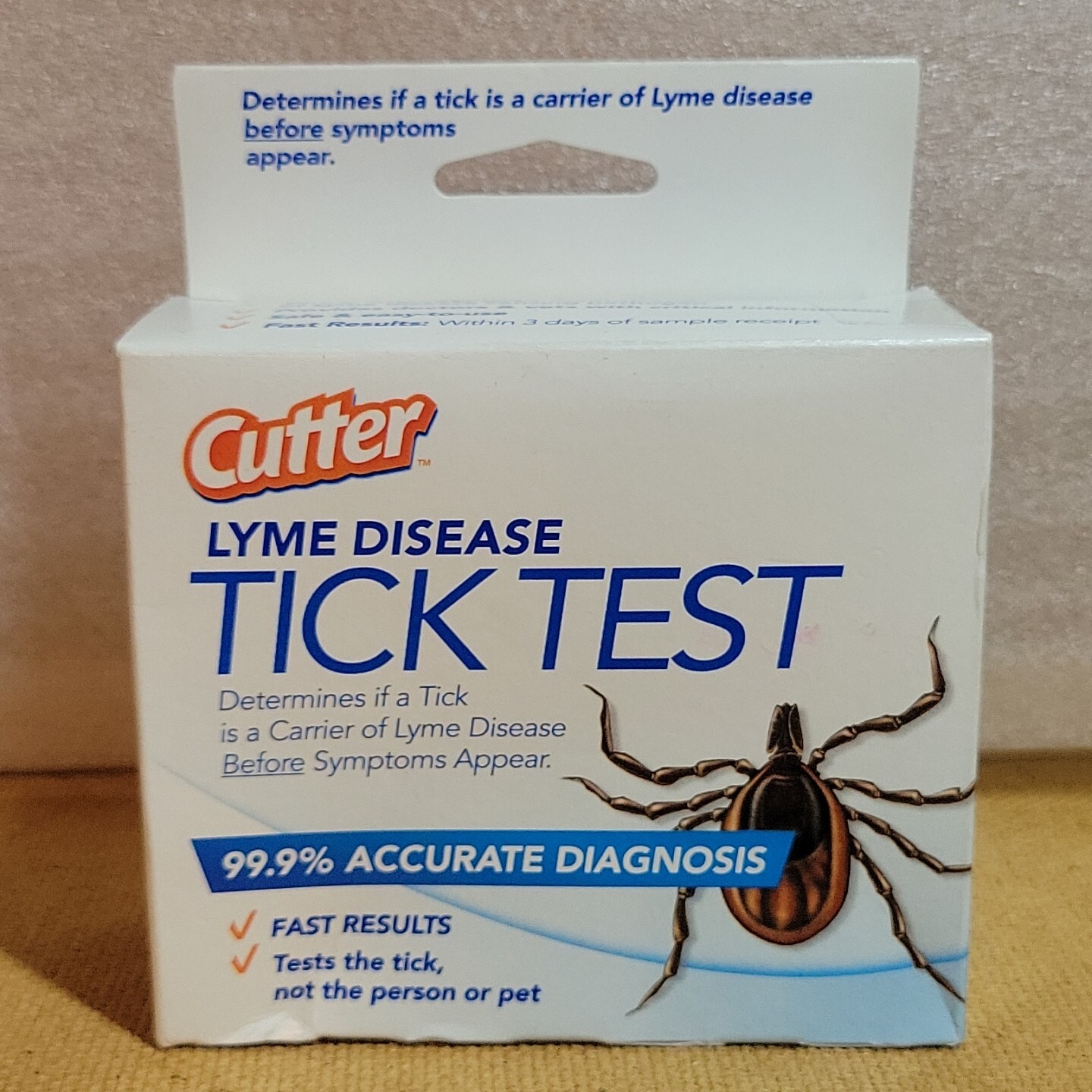 Cutter Tick Test. Determines if a Tick is a Carrier of Lyme Disease