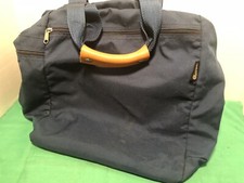 Athalon Ski Boot Bag Blue Leather Handle Straps - CLEAN