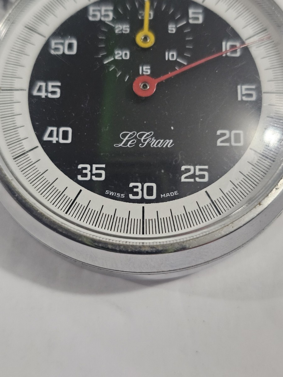 Vintage Swiss Made LE GRAN Mechanical Wind Up 60 Second & 30