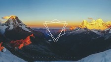 Landscape mountains photography art geometry polyscape Custom Gaming Mat Desk