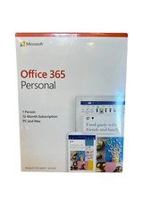 Microsoft Office 365 Personal - 1 Year Box Product Key Card SKU-QQ2-00728 PC MAC