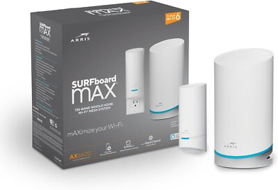 Arris Surfboard MAX W122 Mesh WiFi 6 System Router Extender W122 AX6600 W21, W11