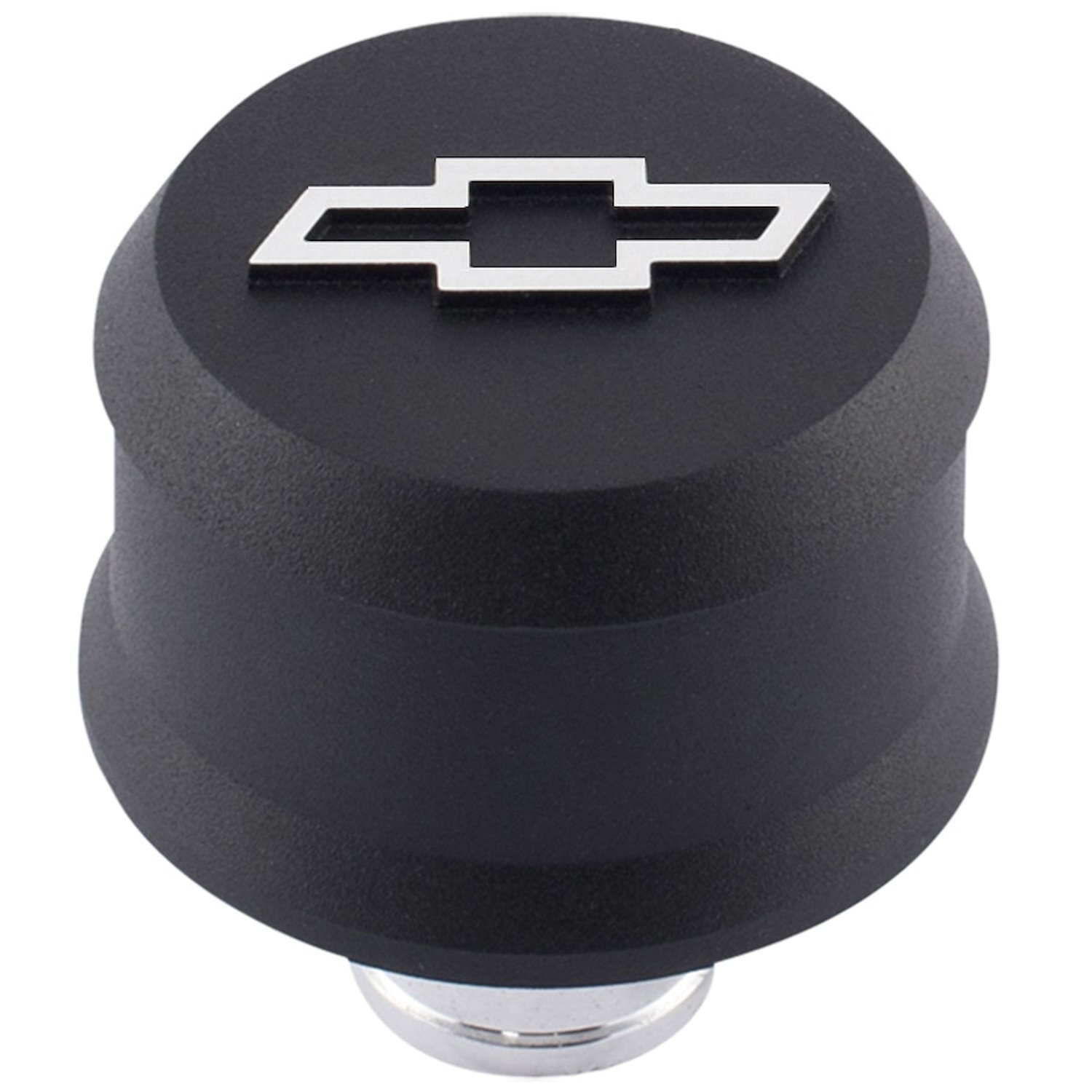 Proform 141-858 Chevy Bow Tie Valve Cover Air Breather Cap Black Crinkle Push-In