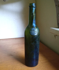 1880s HUILE D'OLIVE HOURTIN & C BORDEAUX APPLIED SEAL OLIVE OIL BOTTLE DUG