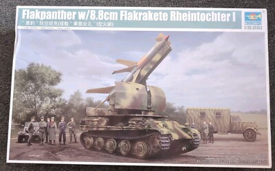 Trumpeter 09532 : Dt. Flakpanther mit 8.8cm Flakrakete / Kit 1:35 / Neu