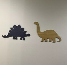 Dinosaur Nursery Wall Decor Wooden  Canvas Prints Rug Boys Room 5 Piece