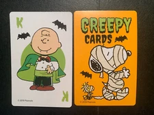 swap/playing cards  KING  Snoopy  Charlie Brown  2019 PEANUTS  Version 1 Green
