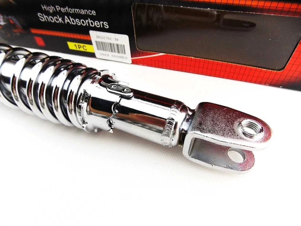 AMORTIGUADORES TRASEROS HONDA CB360T TWIN 317mm JBS CROMADOS OJO A HONDA NC Foto 2 de 4