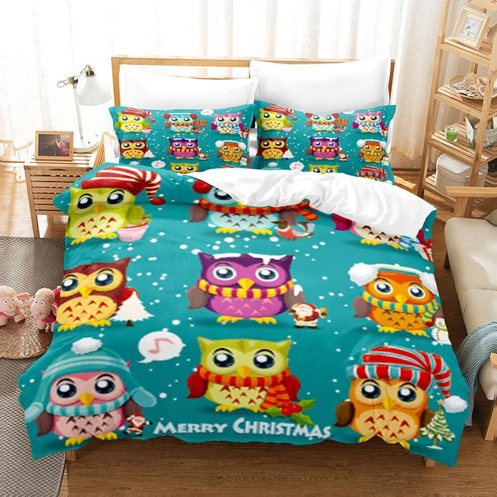 Cartoon Owl Animal Print Bedding Sets