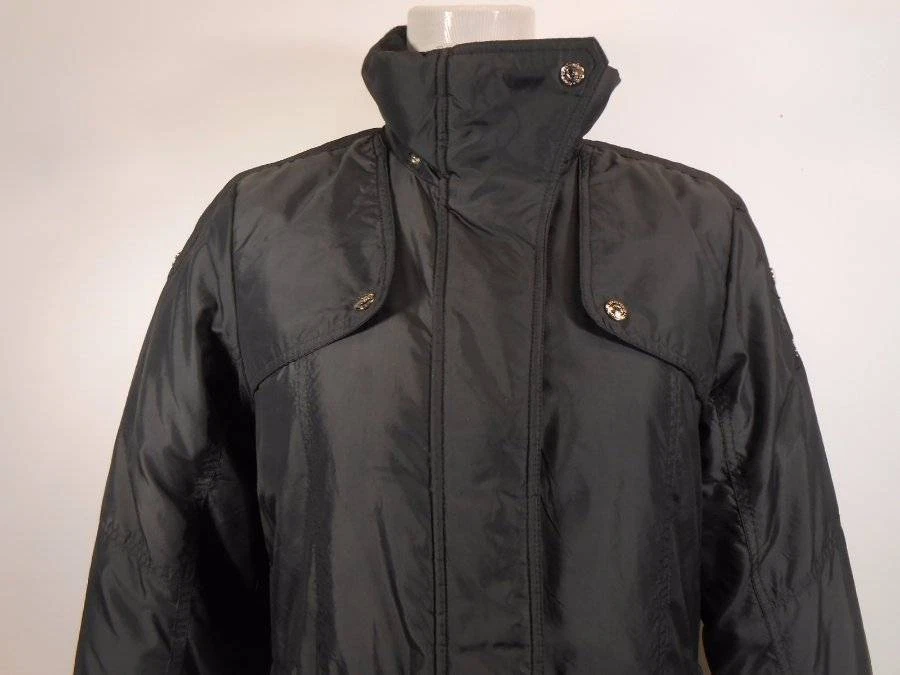 Cálida chaqueta acolchada para mujer pequeña Zero Xposur negra manga larga cremallera usada en excelente estado como está Foto 2 de 4