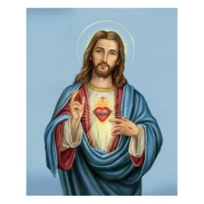 Sacred Heart of Jesus 8x10 Color 3 Prints Artwork Michael Adams NEW! Ambrosiana