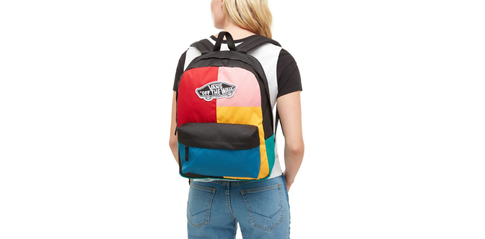 vans backpack patchwork