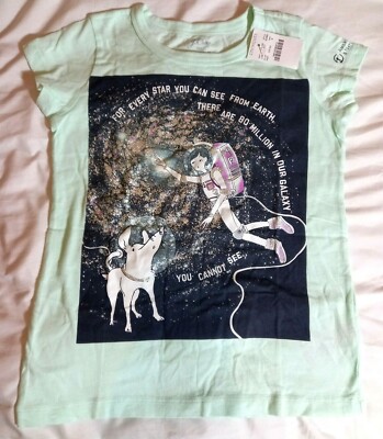 Neu Crewcuts Mädchen T-Shirt Mintgrün Größe 8 (28'' Brustumfang)