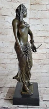 Egyptian Princess Nude Bronze Figure Statue Sculpture Decor Signed Original Art