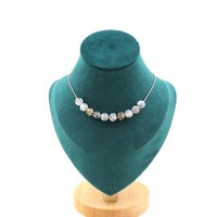 Halskette 10 Perlen Drachenachat 8 Mm. Kette Aus Edelstahl Halskette Frauen