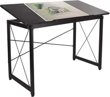 Drawing Desk Drafting Table Tiltable 47''X 24'', Wood Surface Craft Station Vers