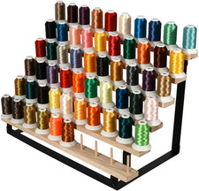60 Spools Thread Rack Holder Organizer, Freestanding Wall Mounted Embroidery,