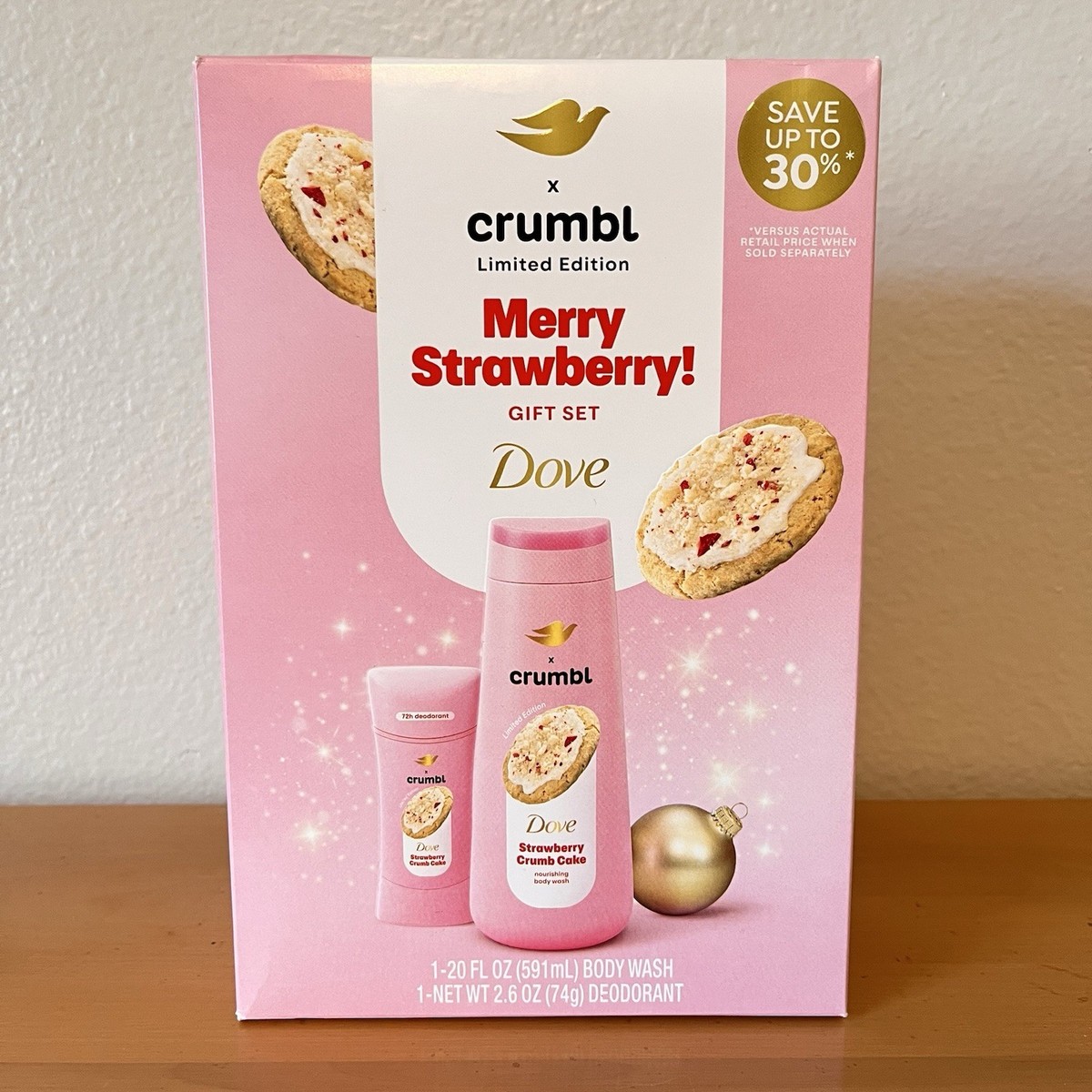 Dove x Crumbl Strawberry Crumb Cake Limited Edition Body Care Gift