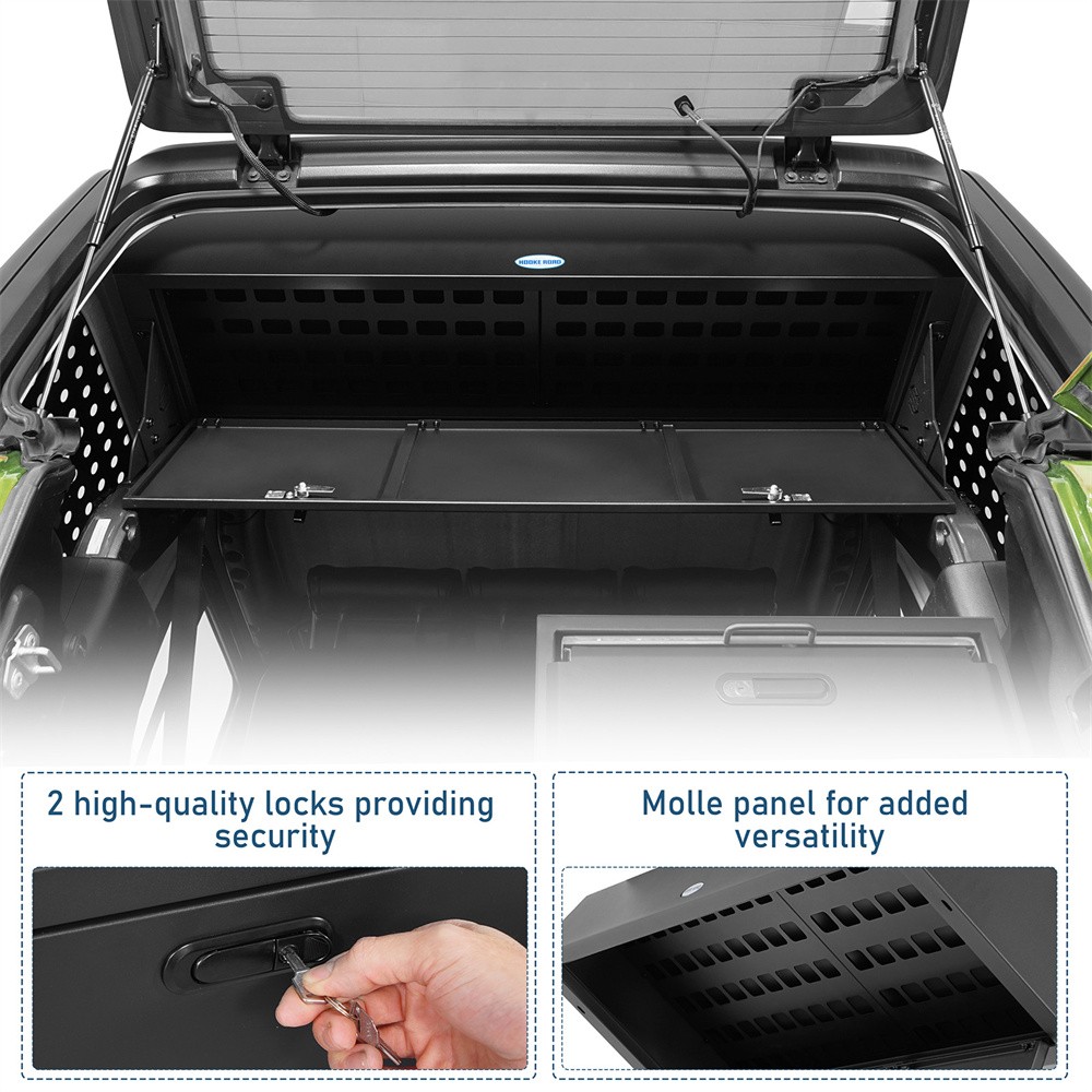 Rear Overhead Storage Lockbox Steel for 2018-2025 Jeep Wrangler JL 4-Dr Hardtop thumbnail 7