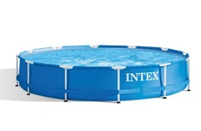 INTEX 12 x 30 Metal Frame Set Swimming Pool with 530 GPH Filter Pump 28211EG