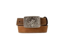 3D Western Belt Boys Basketweave Tabs Bull Rider Buckle D120004044