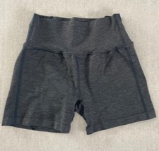 Alphalete Biker Shorts Womens Medium Gray High Rise Stretch Athletic Activewear