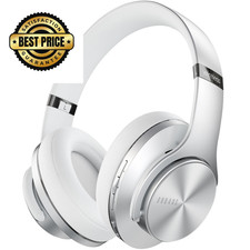 DOQAUS Bluetooth Headphones Over Ear, 90H Playtime, 3 EQ Modes, HiFi Sliver 