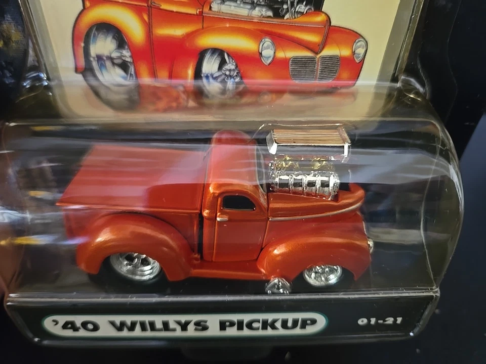 Muscle Machines 1940 Willy's Pickup Orange 01-21 Scale 1:64 - Image 4 of 4