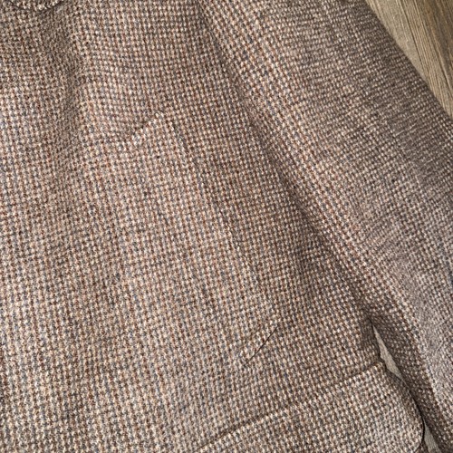 PENDLETON Virgin Wool Coat Men's Size 44 Checked Melange Mid Length Overcoat - Picture 4 of 9