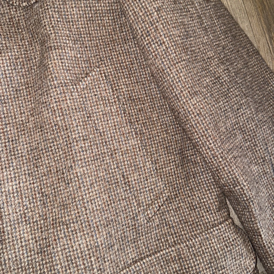 PENDLETON Virgin Wool Coat Men's Size 44 Checked Melange Mid Length Overcoat - Image 4 of 4