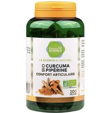 Pharmascience curcuma piperine  bio 200 gélules