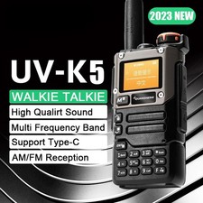 For Quansheng UV-K5 Walkie Talkie 5W Air Band Radio Tyep C Charge Two Way Radio