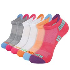 JOYN E Womens Ankle Cushioned Socks 6 Pack Athletic Low Cut Socks with Heel