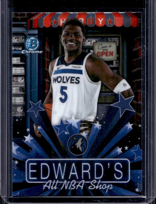 2025-26 Bowman Anthony Edwards Chrome Hobby Stars #HS-14 Timberwolves