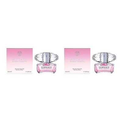 2-Pack New Versace Bright Crystal Perfume for Women 1.7 oz Eau De Toilette Spray