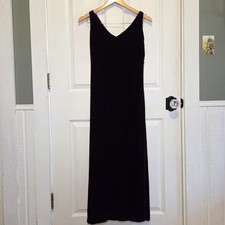 Sigrid Olsen Dark Purple Velvet Dress 4 Silk Blend Dark Feminine Whimsigoth 90s