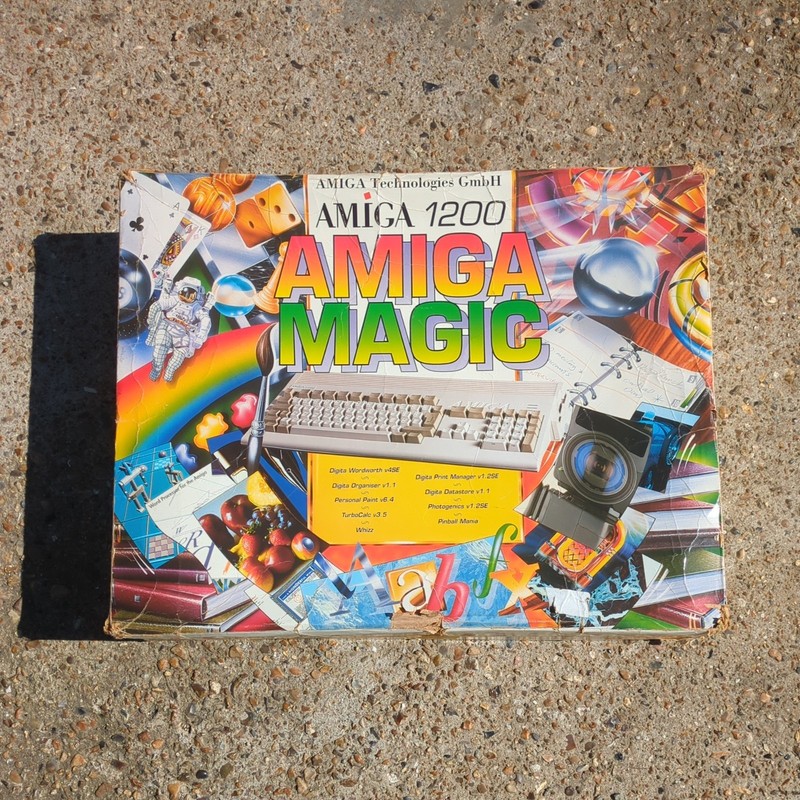 Amiga 1200 Desktop Amiga Magic Empty Box Poor Condition Some Inserts