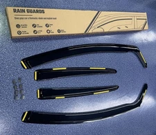 In-Channel Window Visor for 2012-2018 Ford Focus Vent Rain Guards Deflector 4pcs