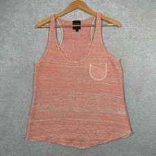 Joe Browns Sparkly Coral Metallic Knitted Cotton Vest Tank Top Women’s UK 12