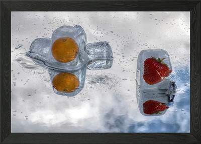 Eiswürfel gerahmtes Wandbild Poster Leinwanddruck Bild