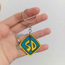 Scooby Doo Handpainted Wood Keychain Cartoon Fan Gift Accessories