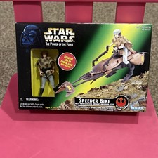 Star Wars Power of the Force Speeder Bike with Princess Leia in Endor Gear