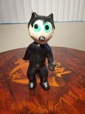 1960 s VINTAGE FELIX THE CAT PRODUCTIONS EASTERN MOULDED PROD RUBBER SQUEEZE TOY